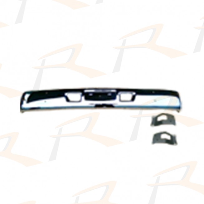 IZ10-04X1-A0 BUMPER, W/O FOG LAMP HOLE, WIDE, CHROMED, W/ BRACKET