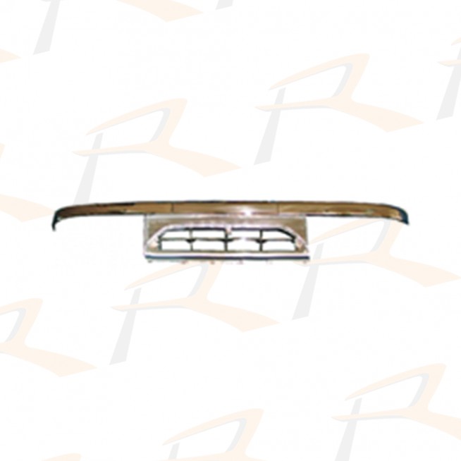 MB08-0805-00 GRILLE, W/ LOWER CLEAR LENS & REFLECTOR HOLES, CHROMED, NARROW