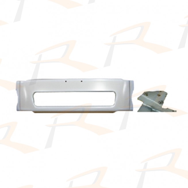 UFT6.0401.00 CENTER BUMPER (PAINTED SILVER), W/O HOLE, TRIANGLE MOUNT