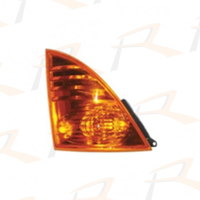 HN08-18A1-01 CORNER LAMP, AMBER,W/ 2 BULB HOLES, RH